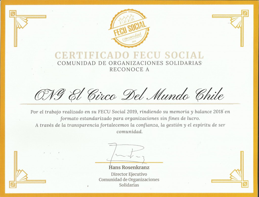 Certificado FECUS 2018